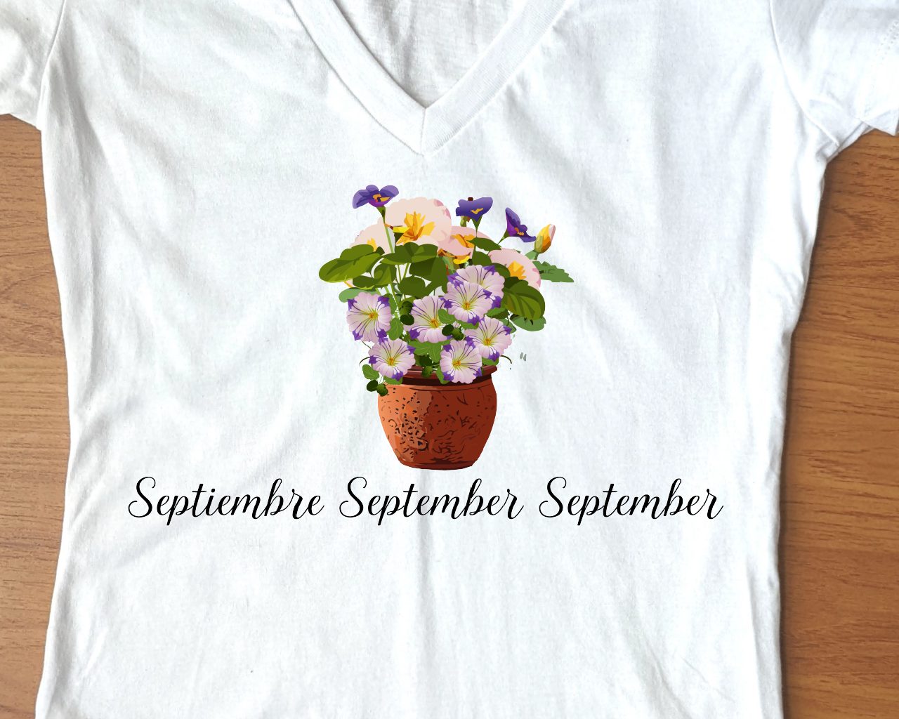 Flirty Woman Tee September Birthday Flower Morning Glory