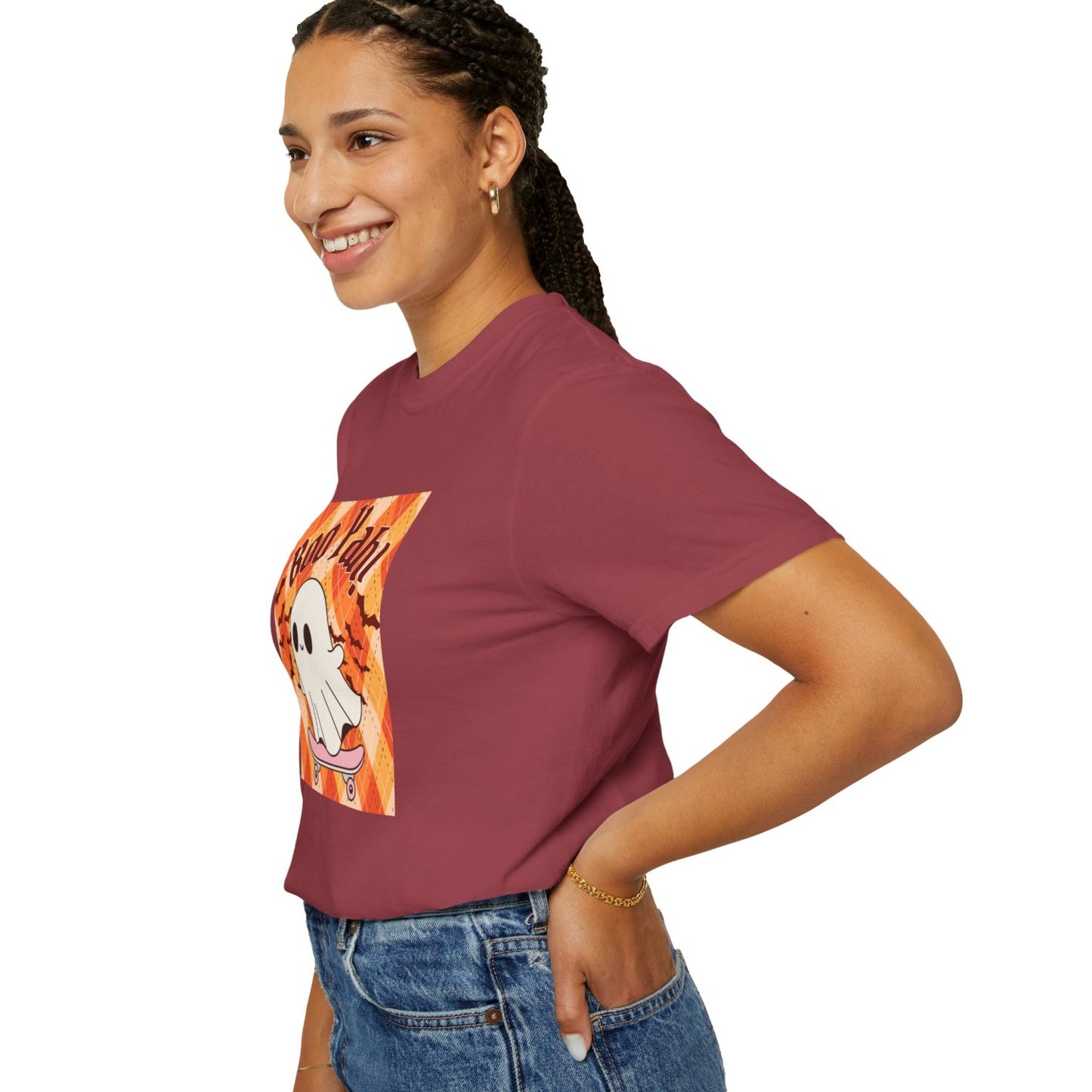 Funny Inspired Halloween T-Shirt Featuring Skater Ghost