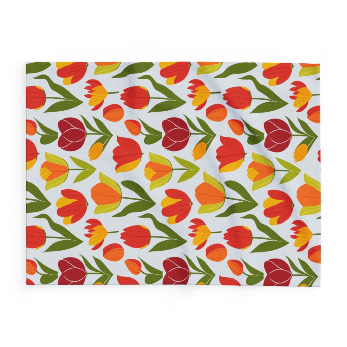 Arctic Fleece Blanket with Cozy Tulip Festival Design