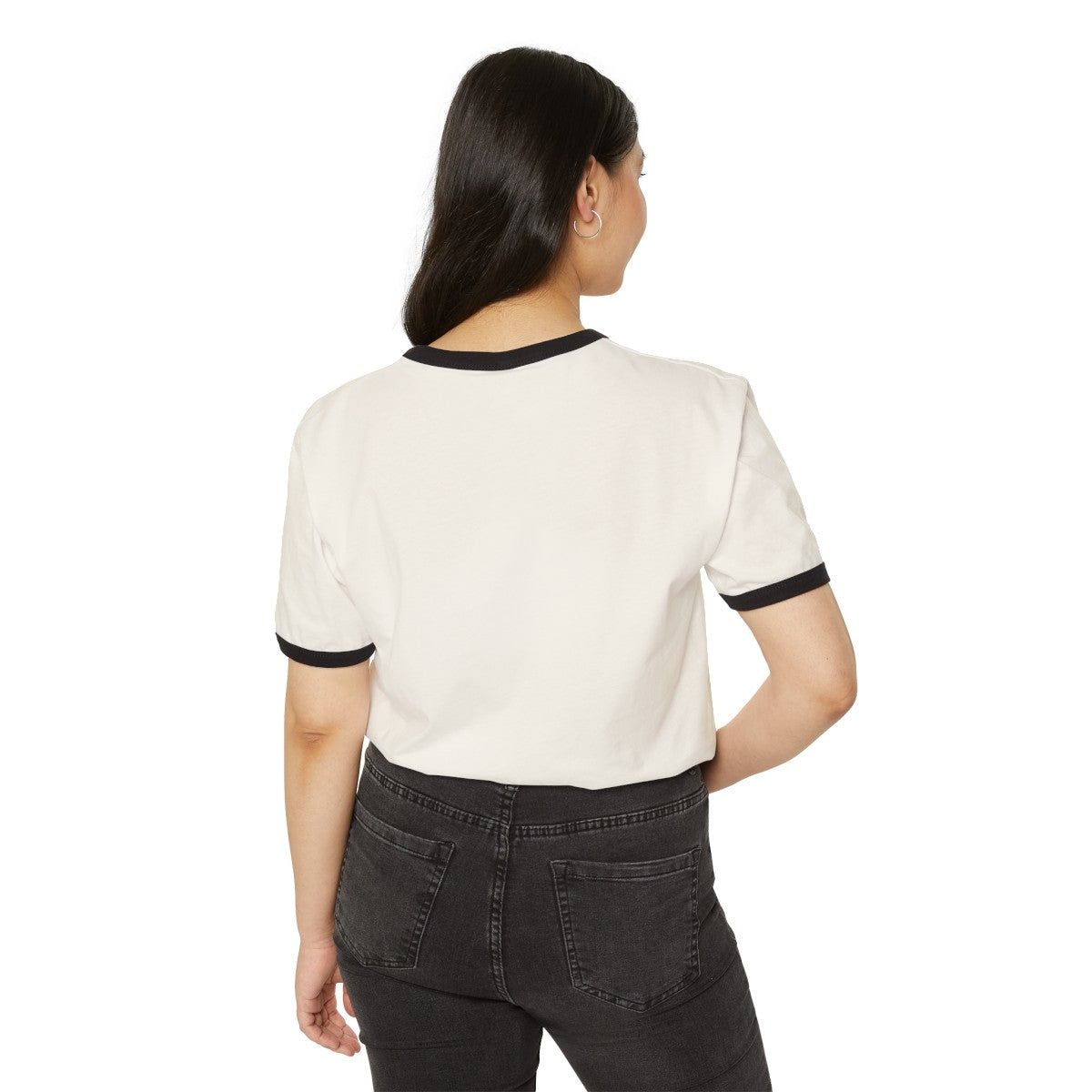 Vintage Style Comfy White T-Shirt with Orange Tulips