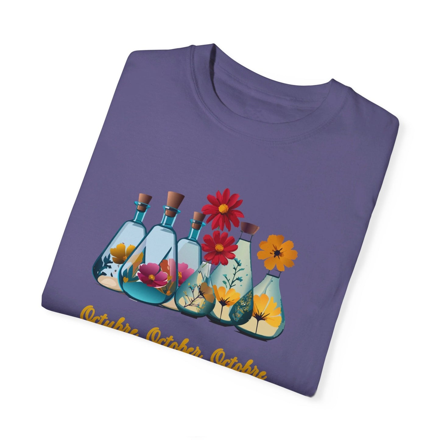 October Inspired Floral T-Shirt Featuring Cosmos
