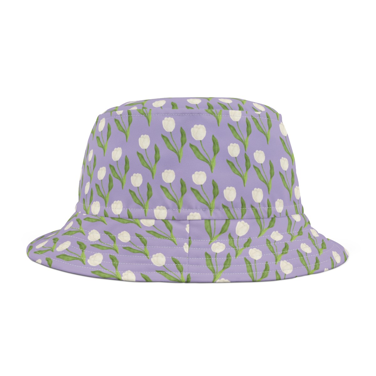 Floral Bucket Hat with Chic Tulip Design