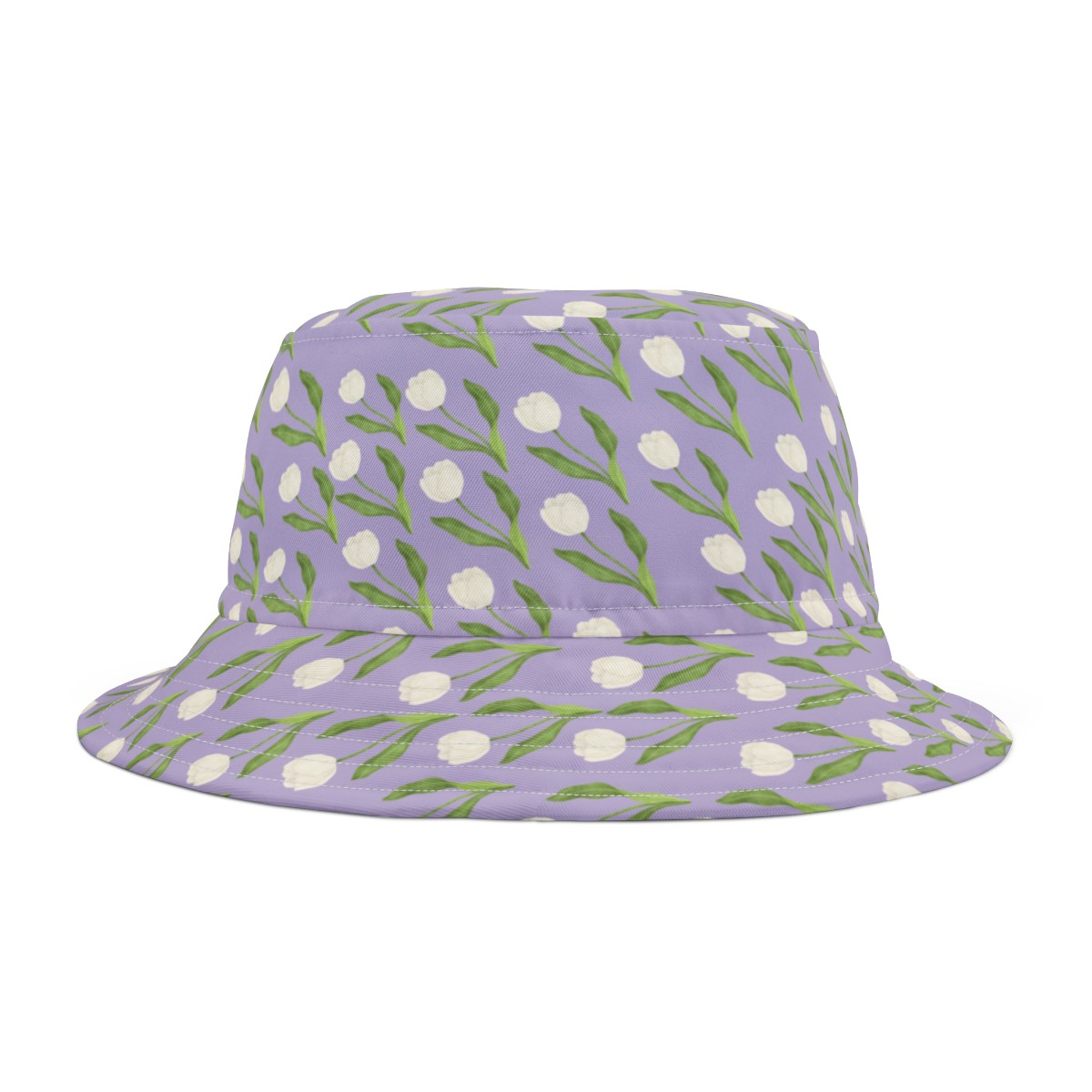 Floral Bucket Hat with Chic Tulip Design