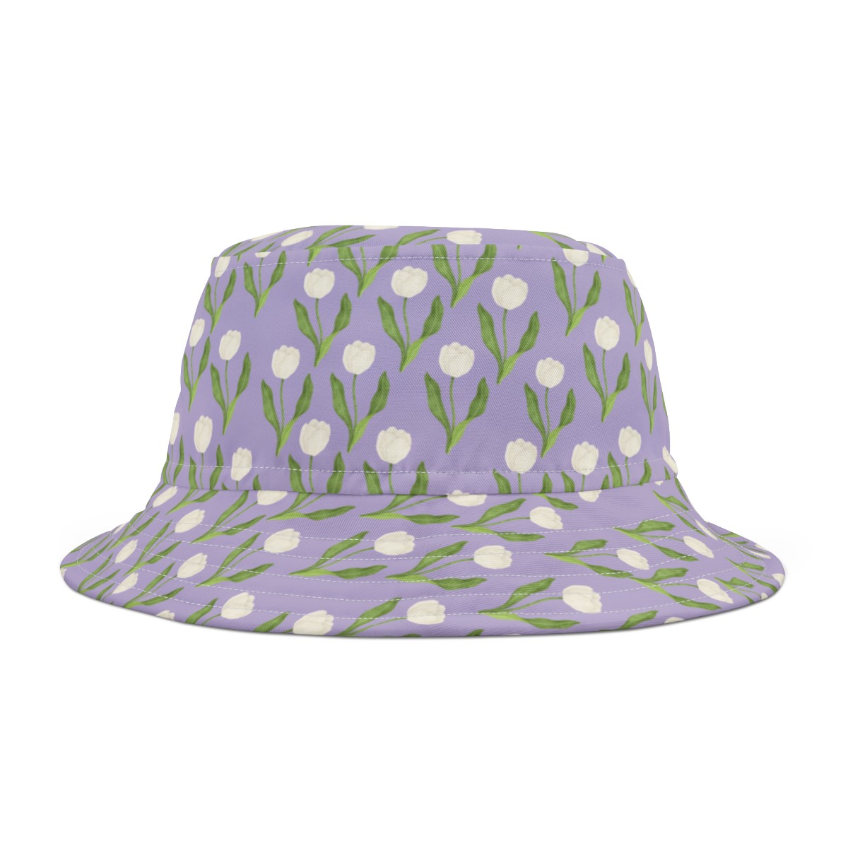 Floral Bucket Hat with Chic Tulip Design