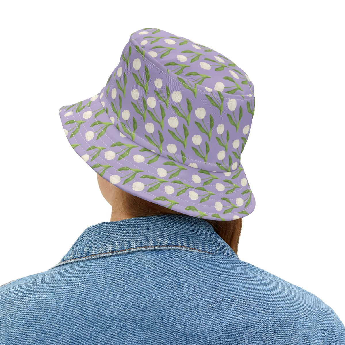 Floral Bucket Hat with Chic Tulip Design