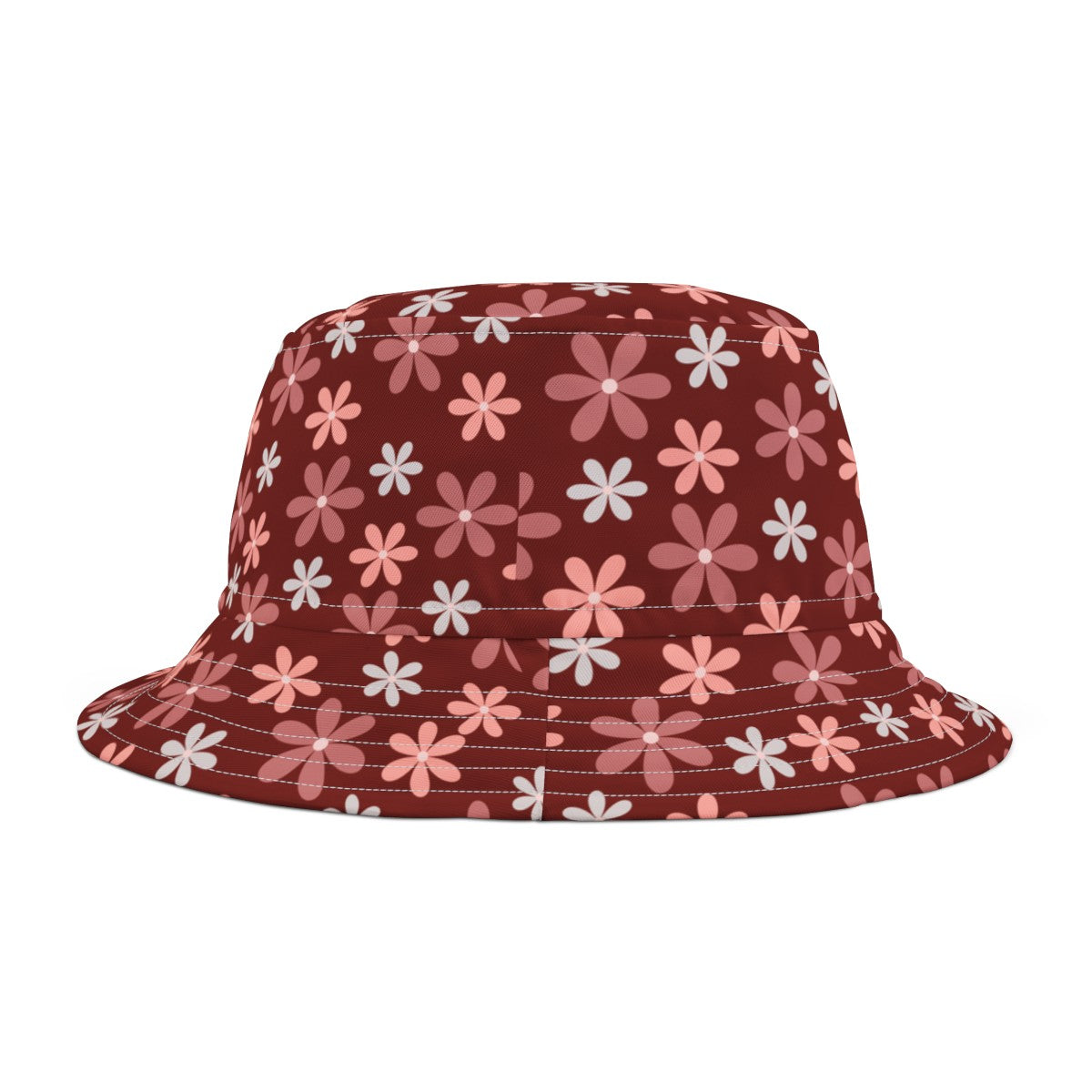 Stylish Bucket Hat with Fun Daisy Pattern Design