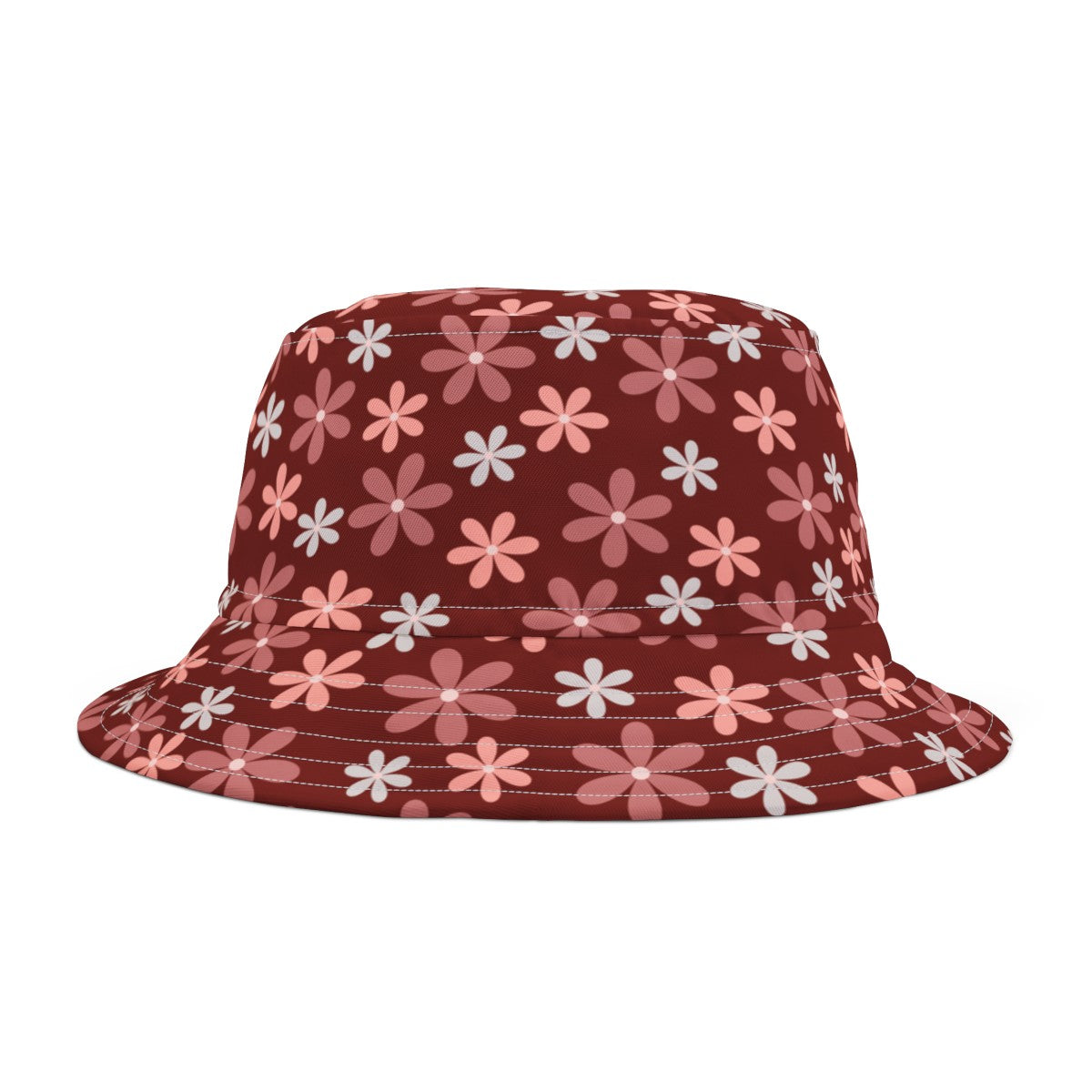 Stylish Bucket Hat with Fun Daisy Pattern Design