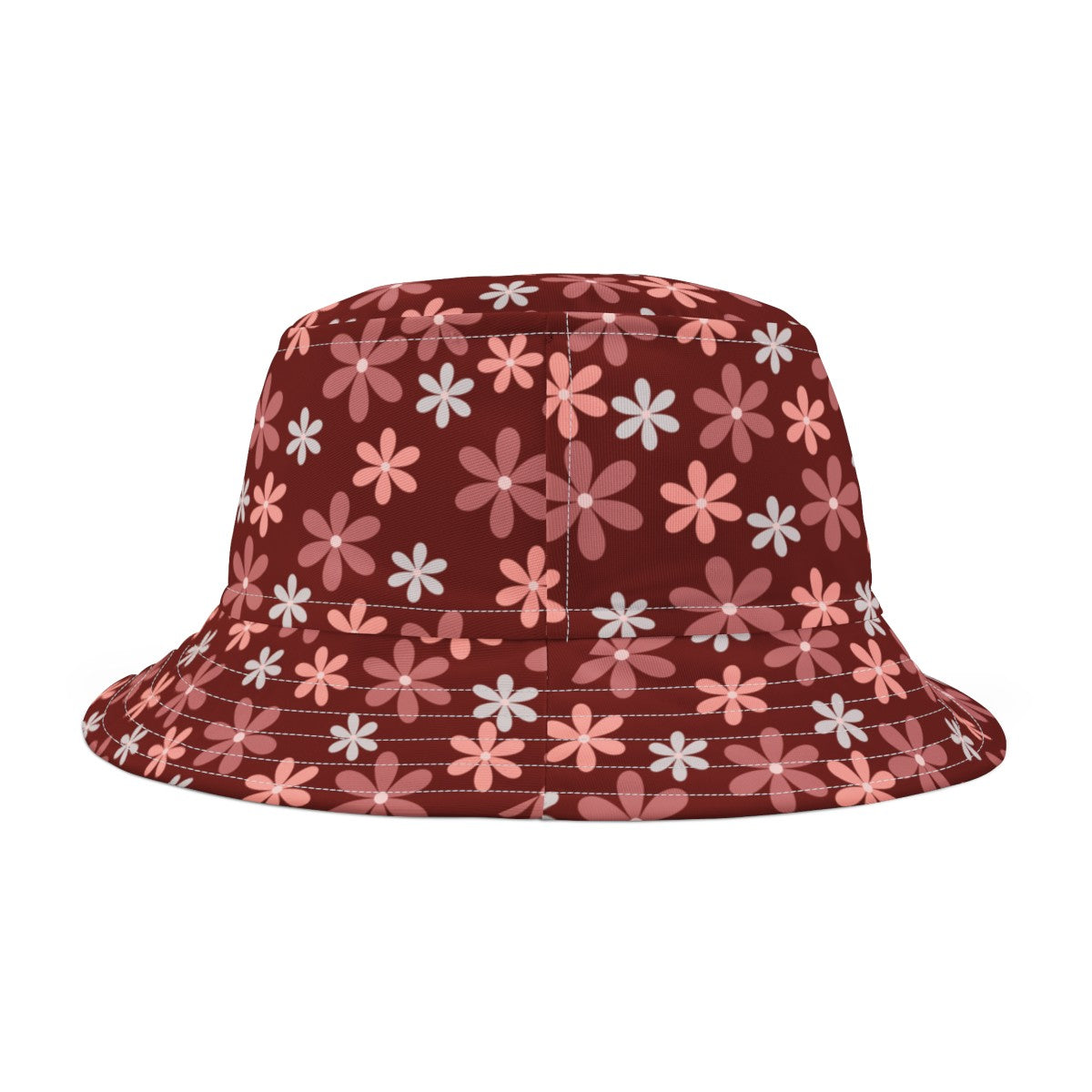 Stylish Bucket Hat with Fun Daisy Pattern Design