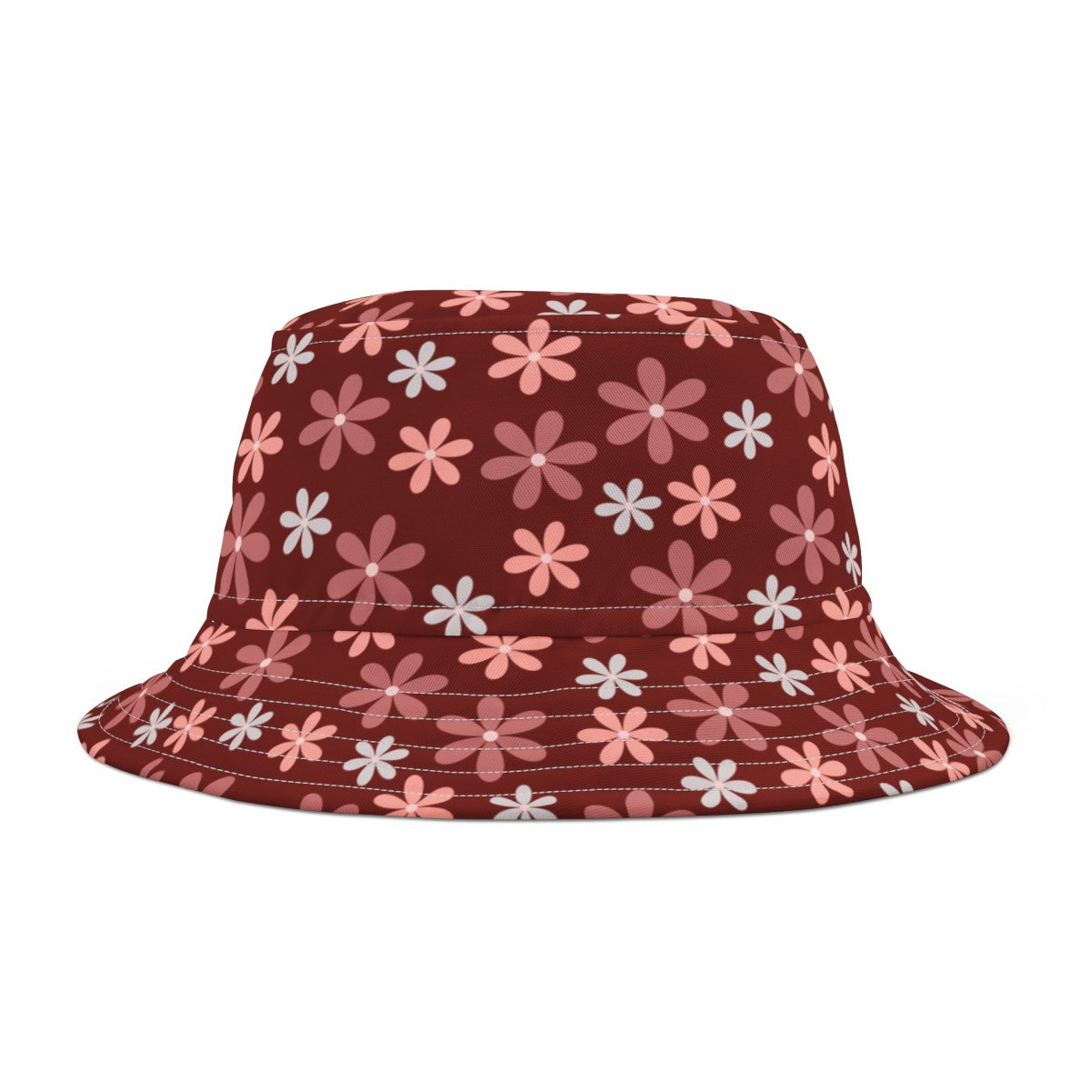 Stylish Bucket Hat with Fun Daisy Pattern Design