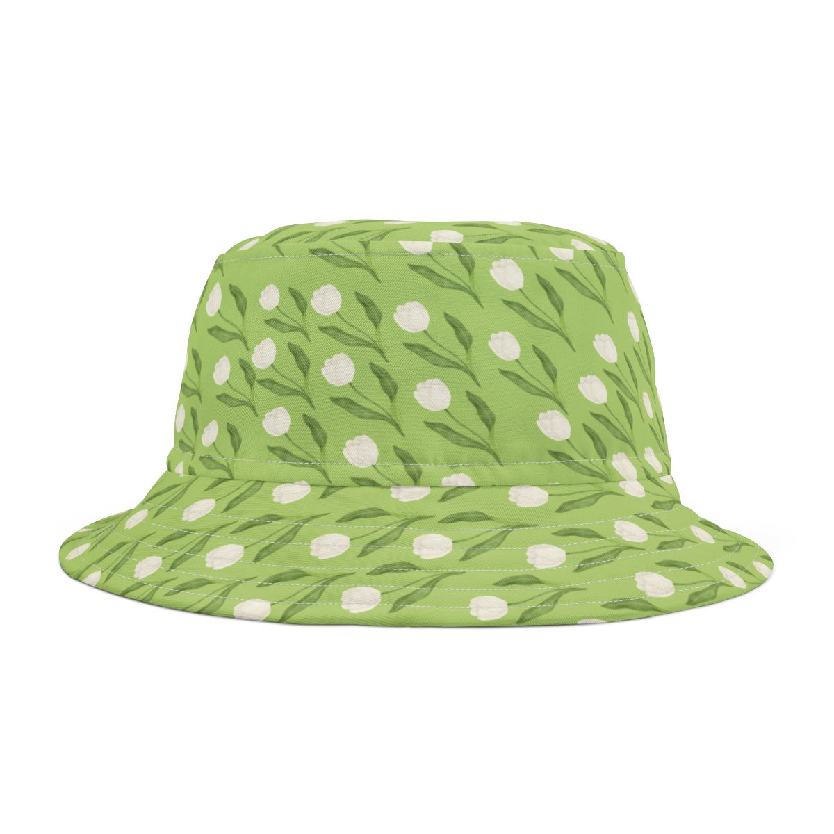 Floral Bucket Hat with Chic Tulip Design