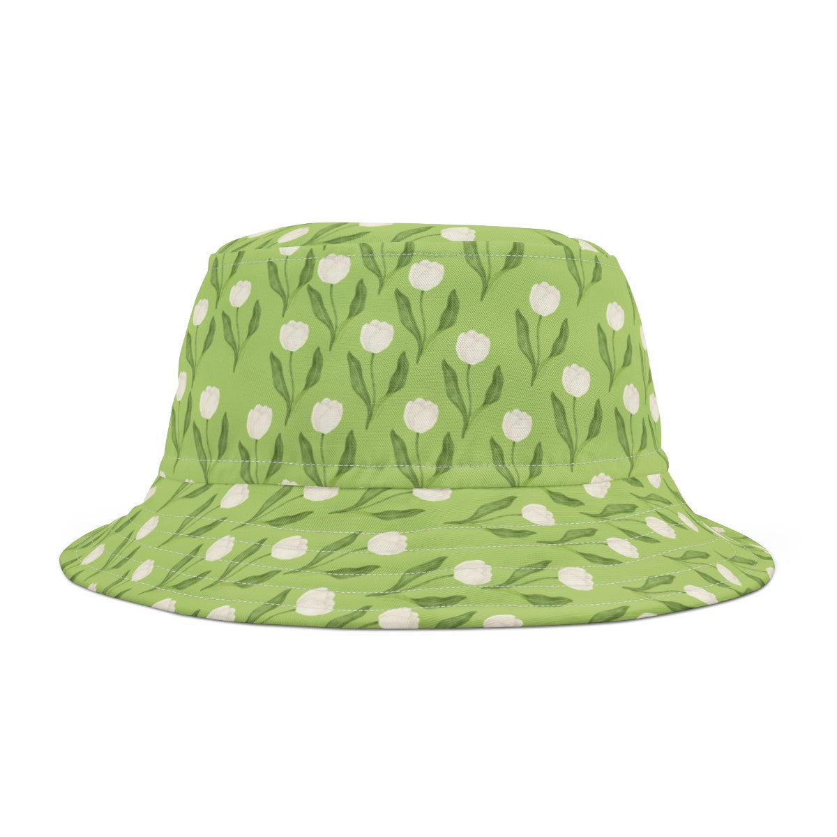 Floral Bucket Hat with Chic Tulip Design