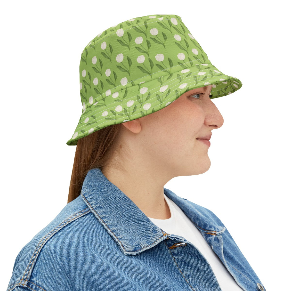 Floral Bucket Hat with Chic Tulip Design