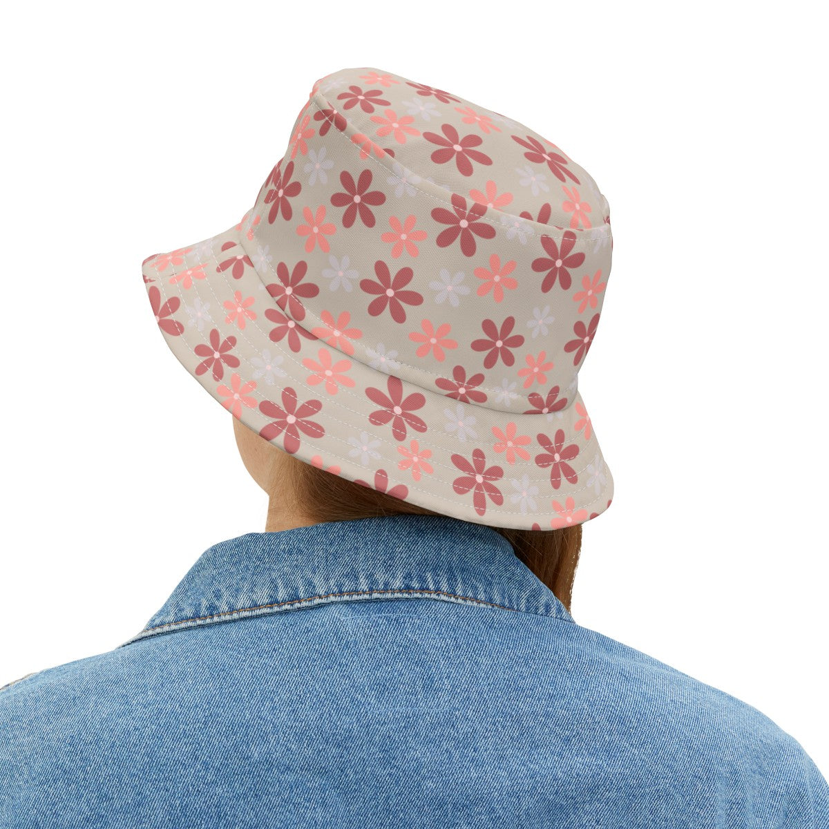 Stylish Bucket Hat with Chic Fun Daisy Pattern Design