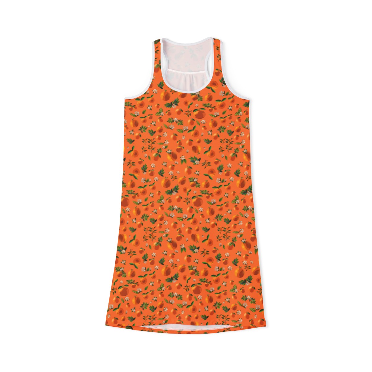 Blossoming Oranges Racerback Dress in Orange