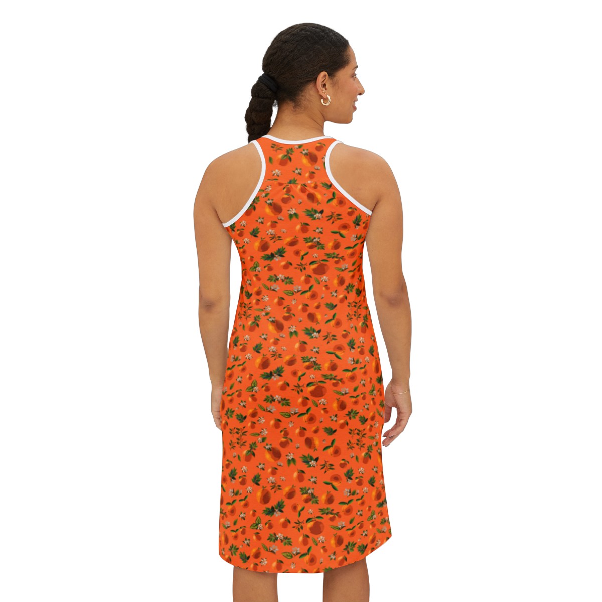 Blossoming Oranges Racerback Dress in Orange