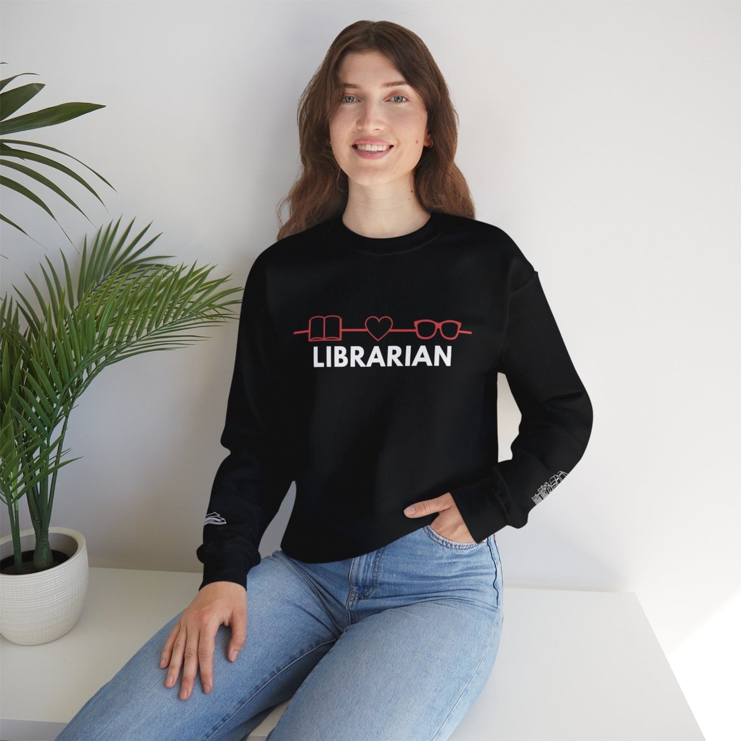 Comfy Librarian Crewneck Sweatshirt