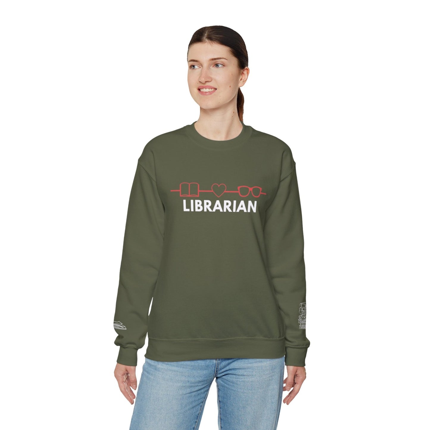 Comfy Librarian Crewneck Sweatshirt