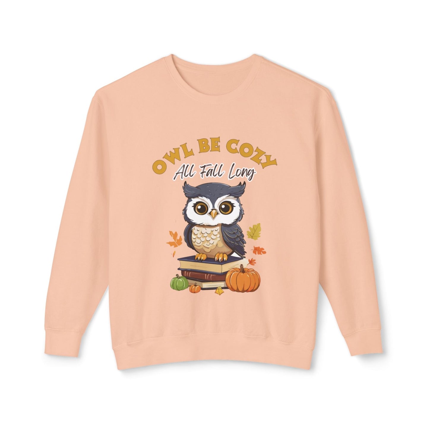 Cozy Fall Inspired Sweatshirt Featuring Smart Owl