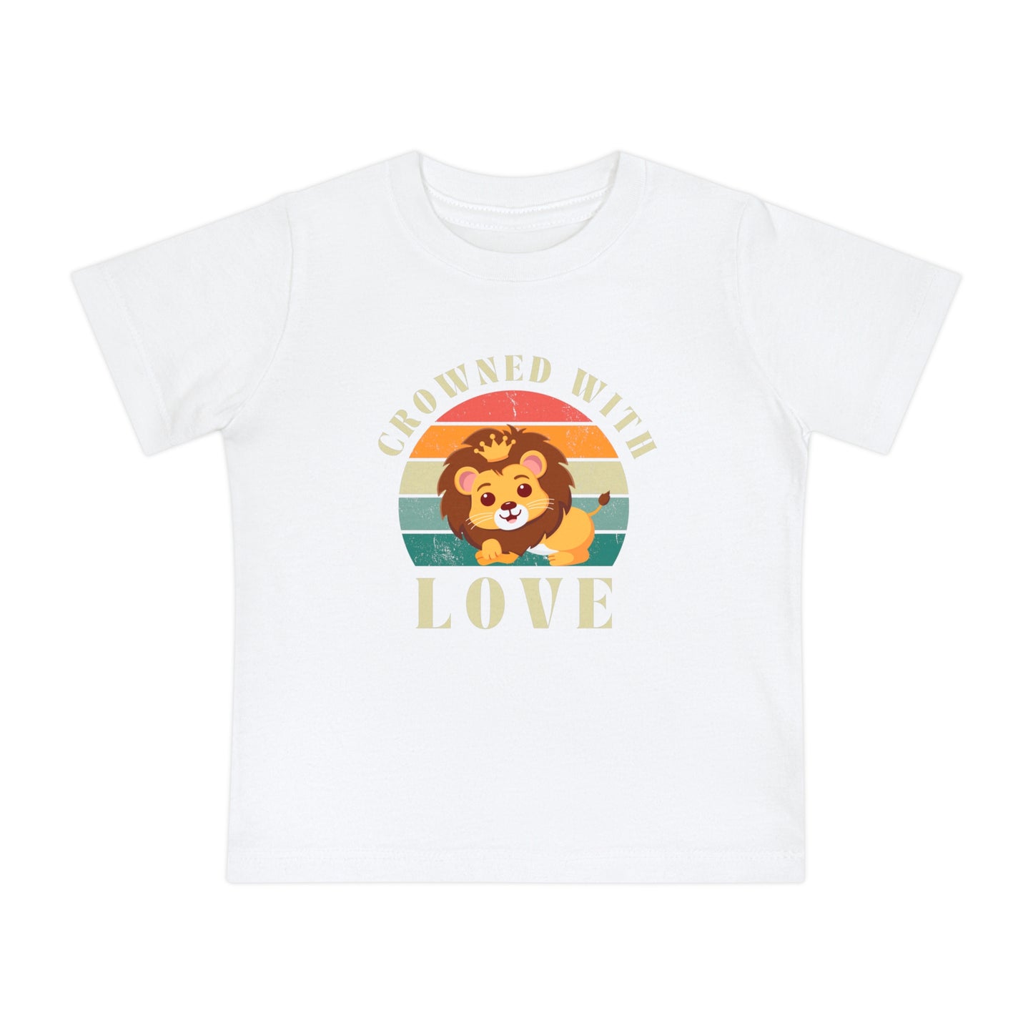 Lovely Crowned Lion Baby Short Sleeve T-Shirt