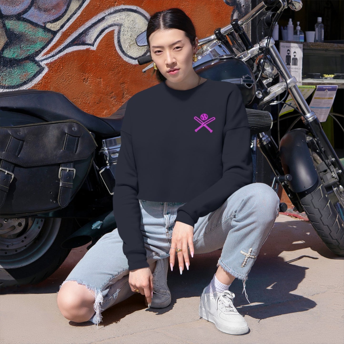 1980's Retro Inspired Cropped Sweatshirt