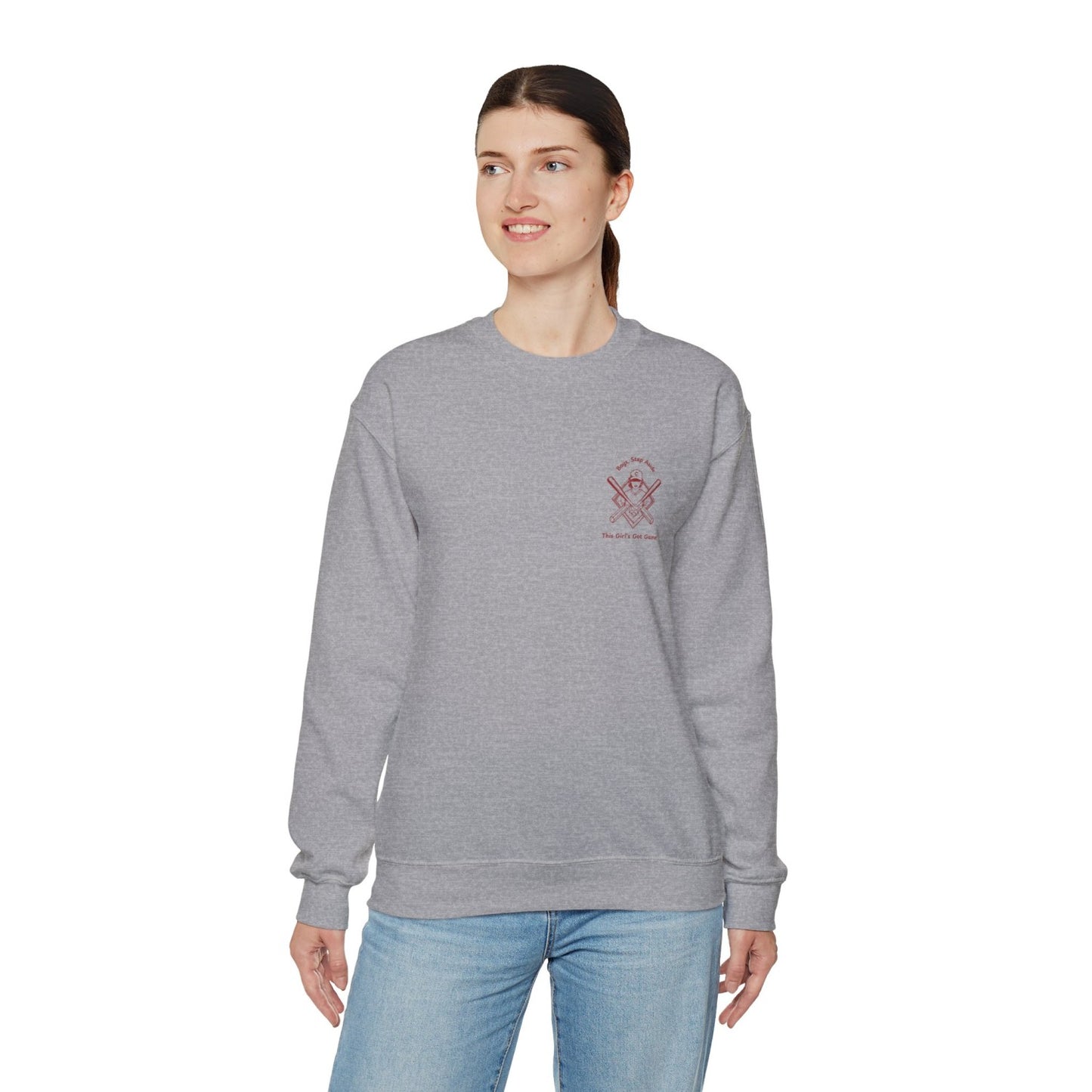 Comfy Vintage Inspired Baseball Crewneck Sweatshirt