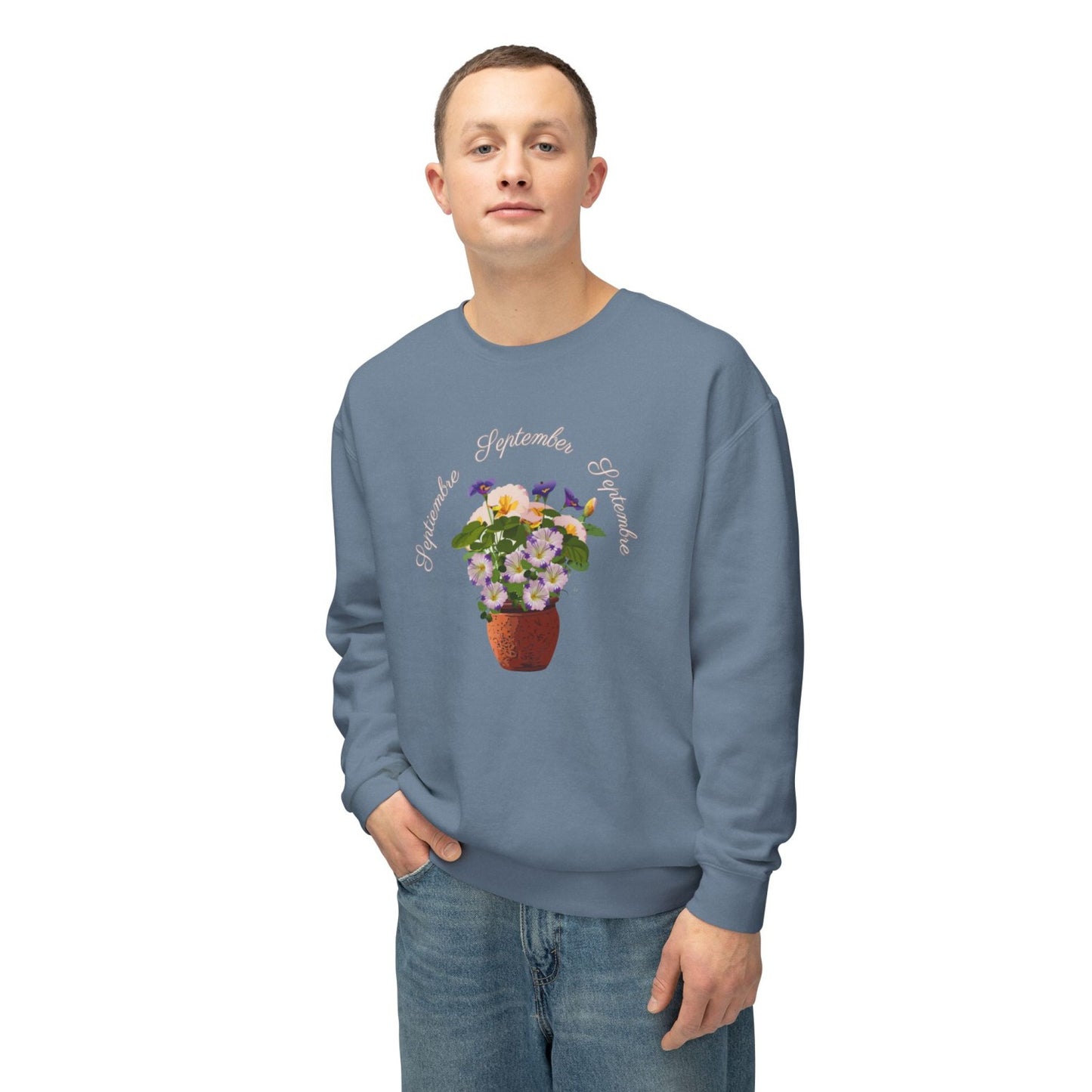 September Inspired Floral Sweatshirt Featuring Morning Glories