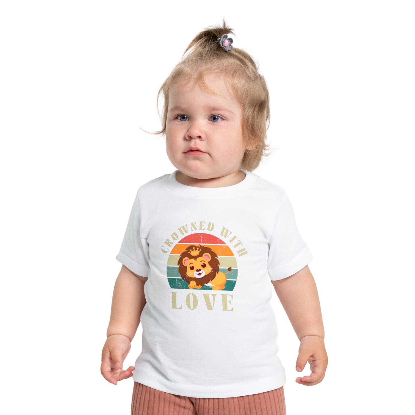 Lovely Crowned Lion Baby Short Sleeve T-Shirt
