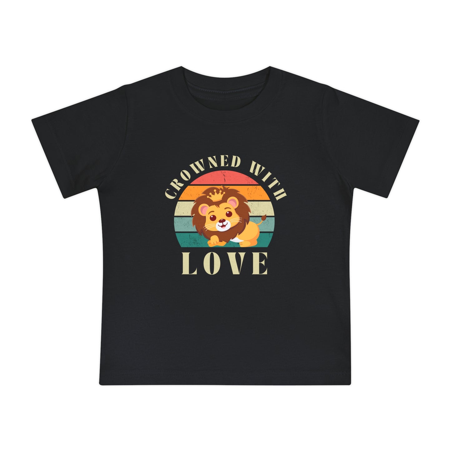 Lovely Crowned Lion Baby Short Sleeve T-Shirt