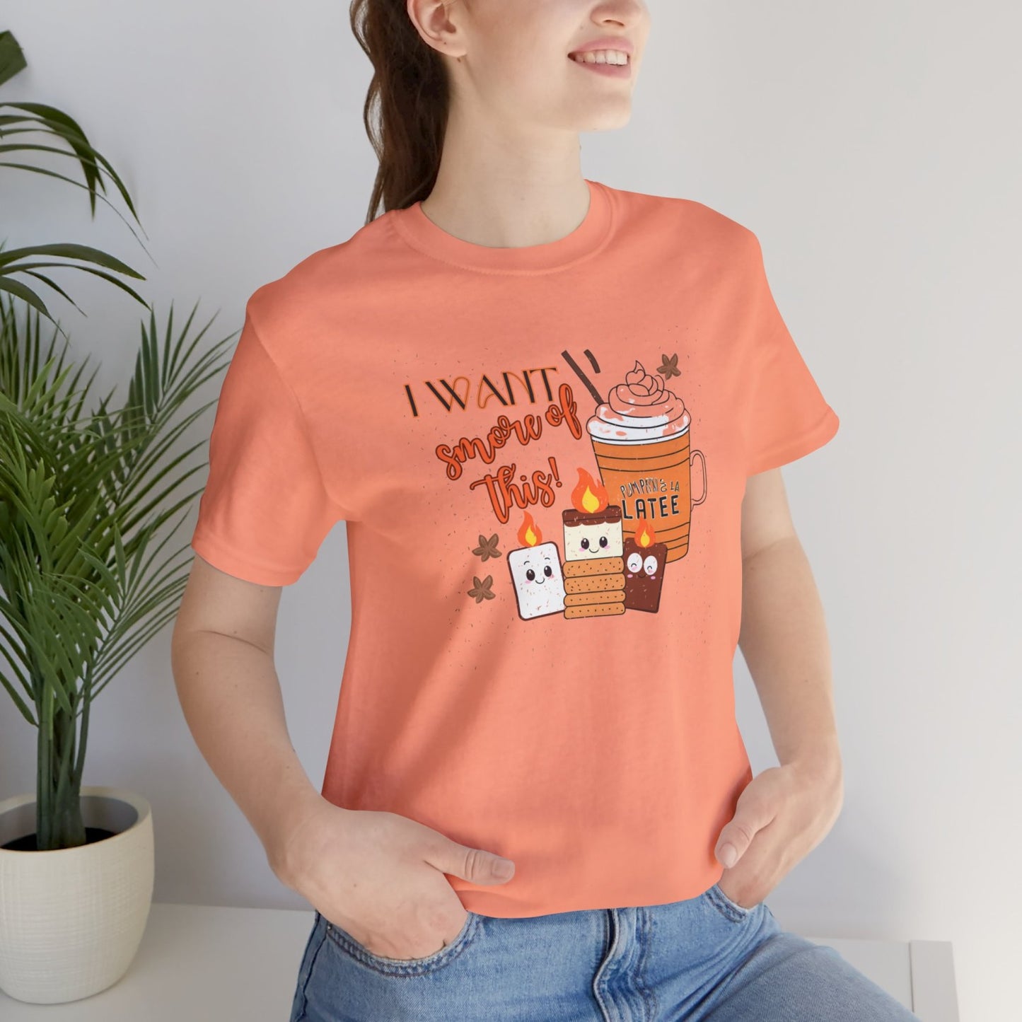 Light-Hearted Funny Fall T-Shirt Featuring Seasonal Treats