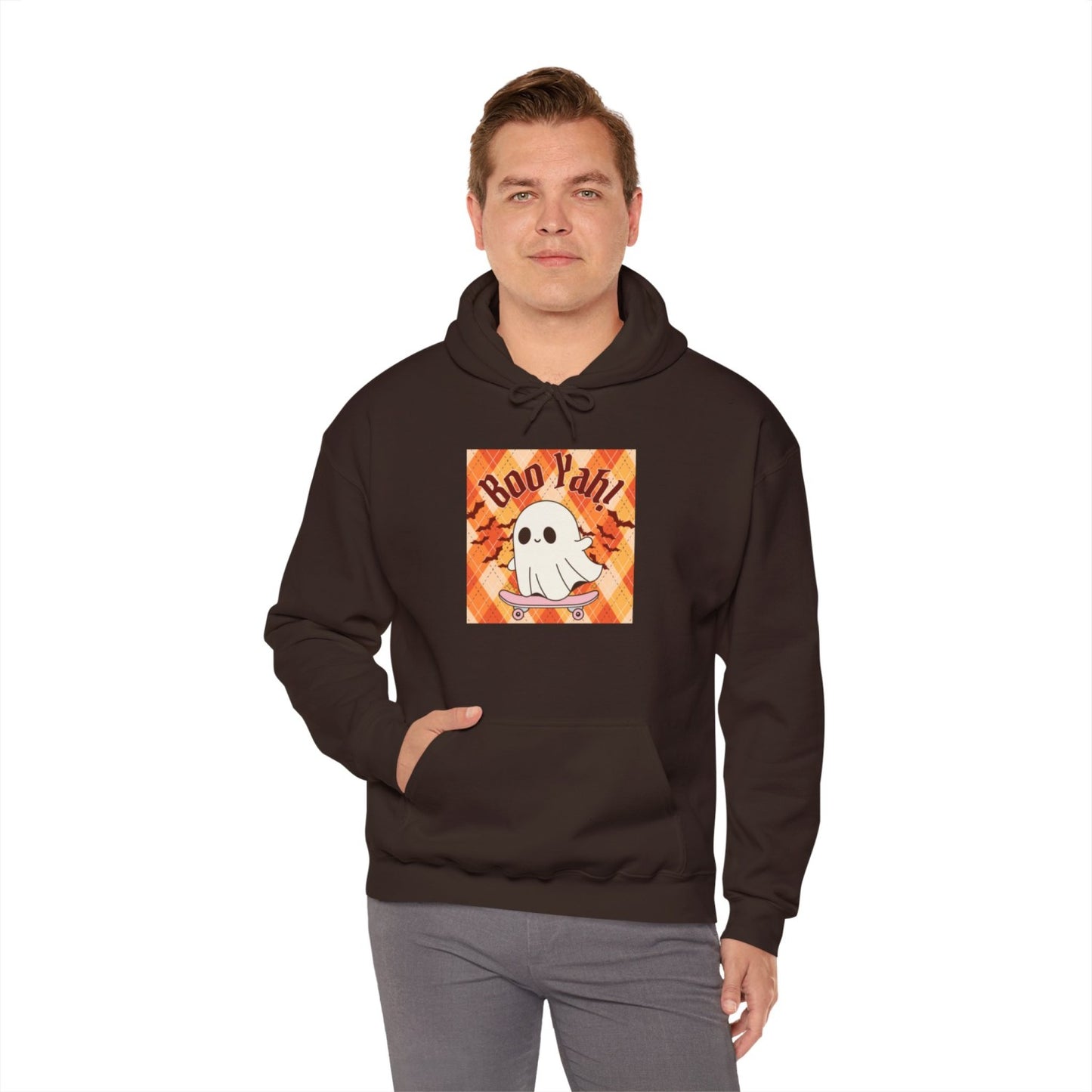 Funny Inspired Halloween Sweatshirt Featuring Skater Ghost