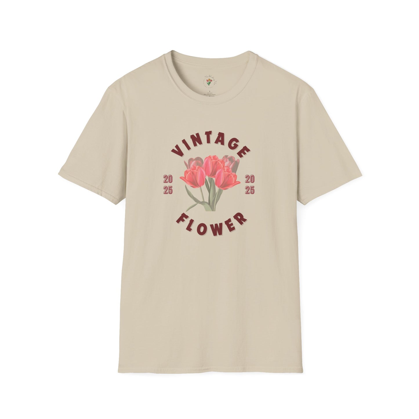 Vintage Flower Spring Inspired Softstyle T-Shirt
