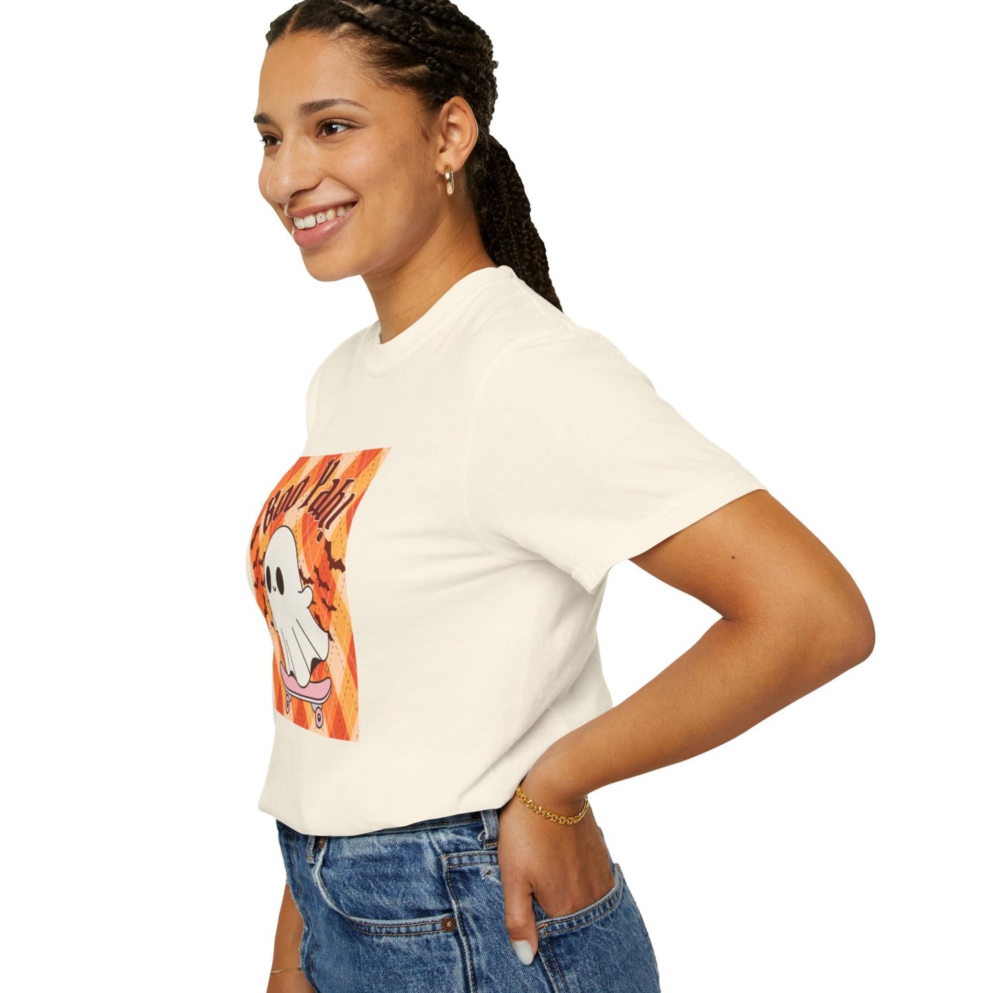 Funny Inspired Halloween T-Shirt Featuring Skater Ghost