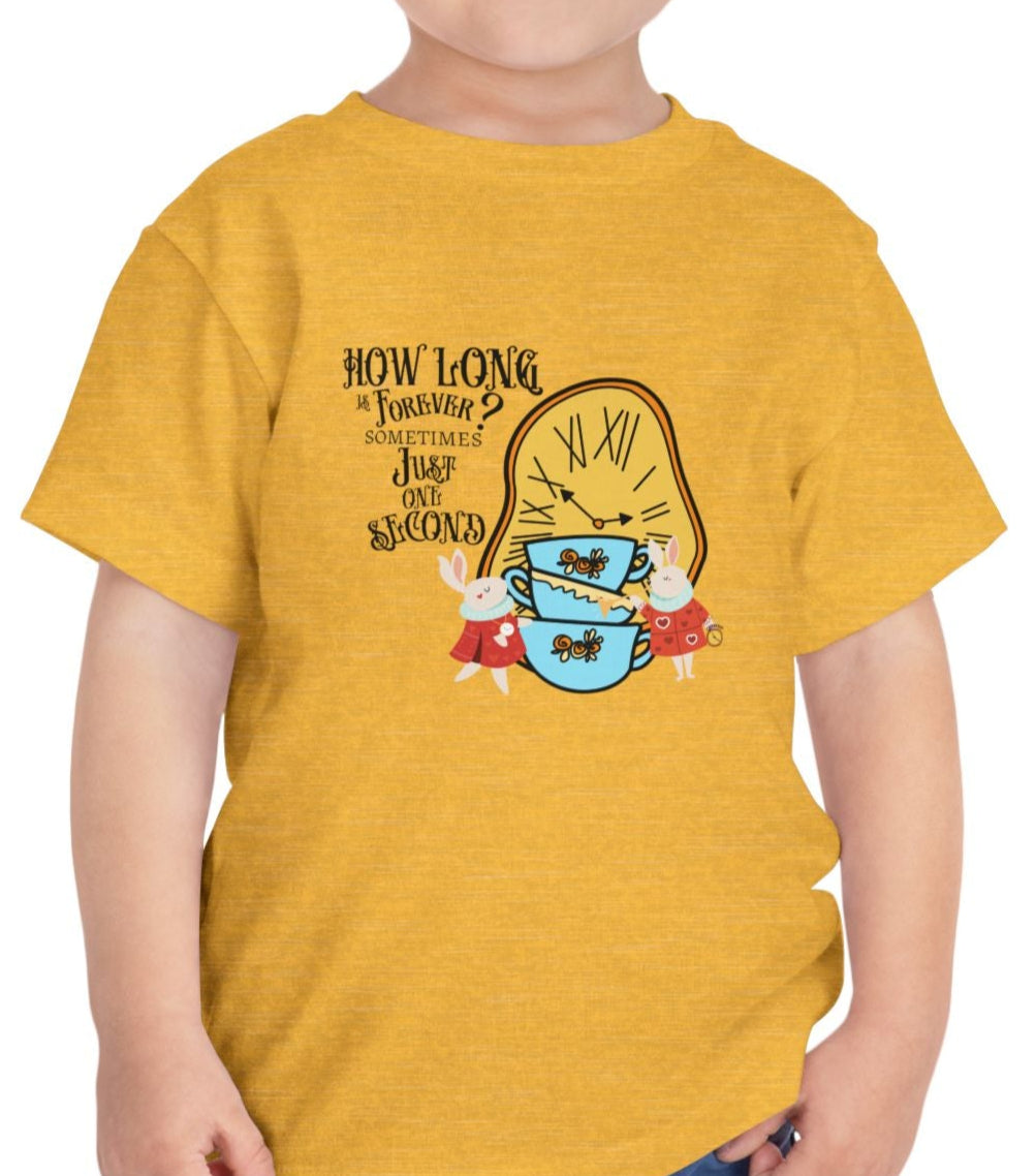 Wonderland Rabbit Inspired Toddler Short Sleeve Tee