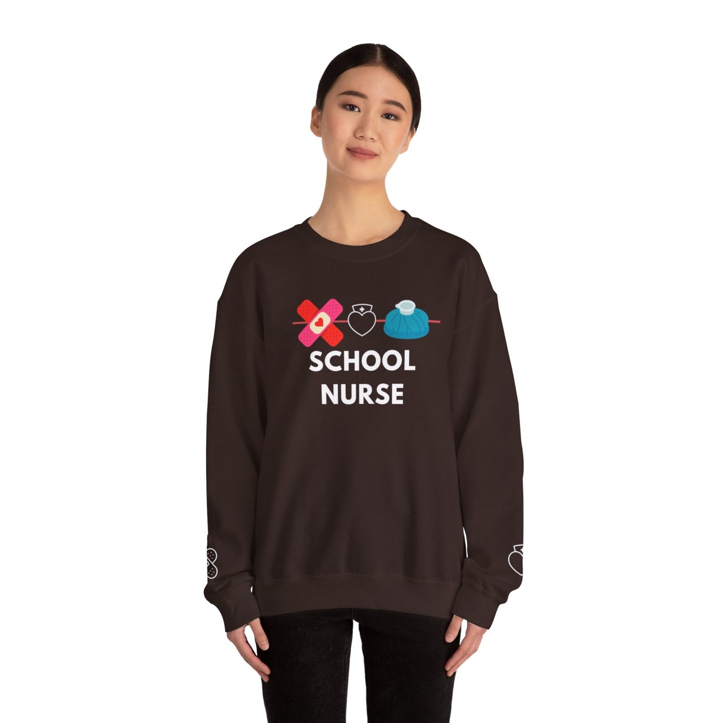 Comfy School Nurse Crewneck Sweatshirt
