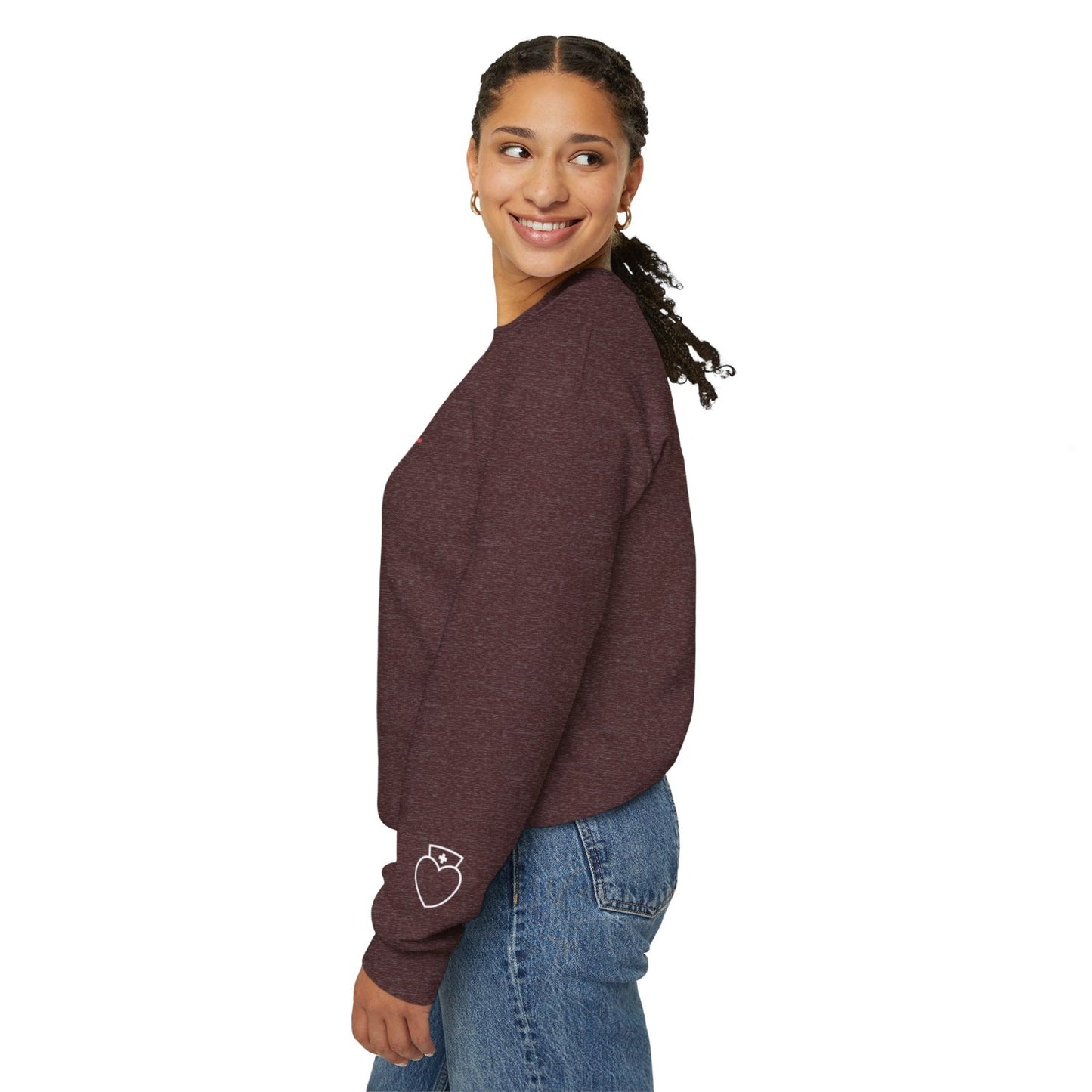 Comfy School Nurse Crewneck Sweatshirt