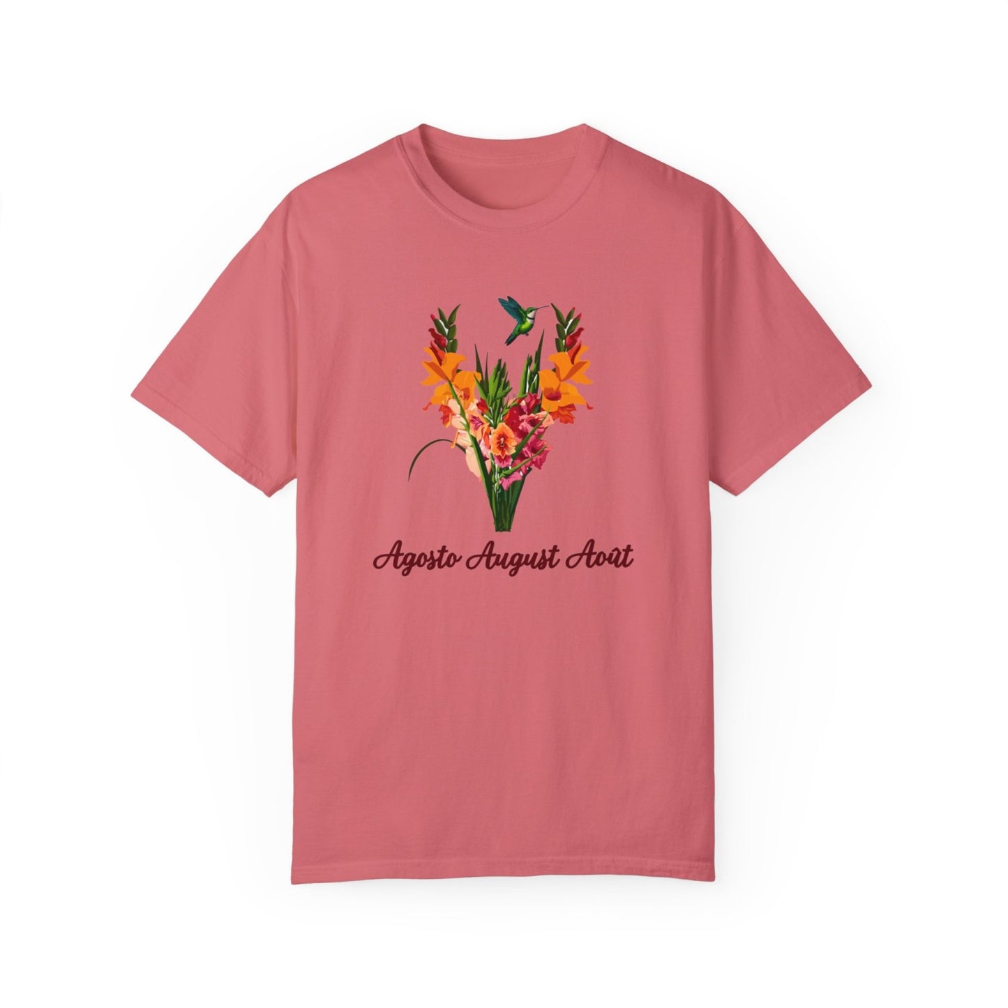 August Inspired Floral T-Shirt Featuring Gladiolus Flowers