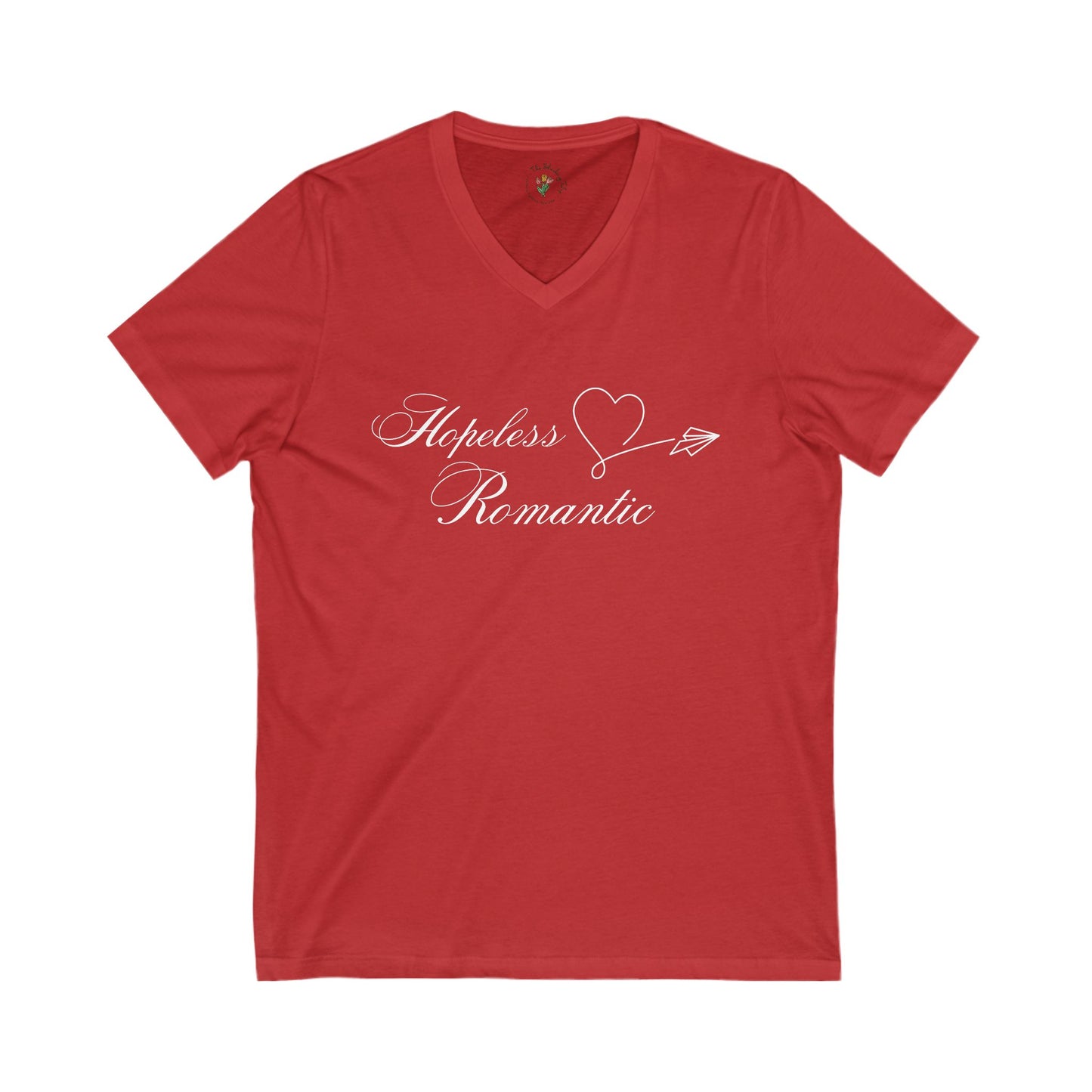 Hopeless Romantic Jersey Short Sleeve V-Neck Tee