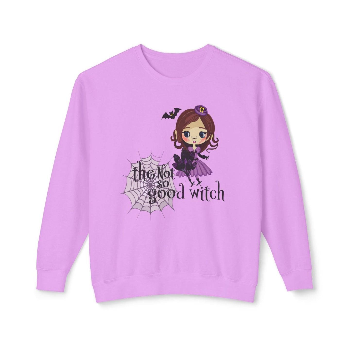Vintage Inspired Halloween Sweatshirt Featuring A Naughty Witch