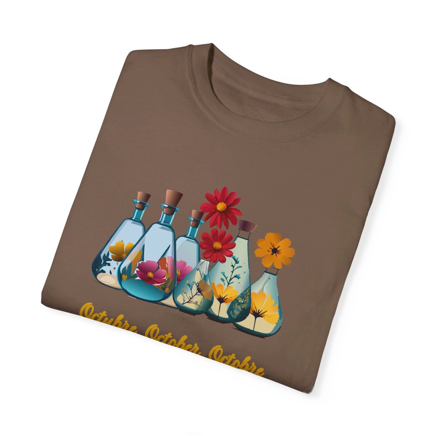 October Inspired Floral T-Shirt Featuring Cosmos