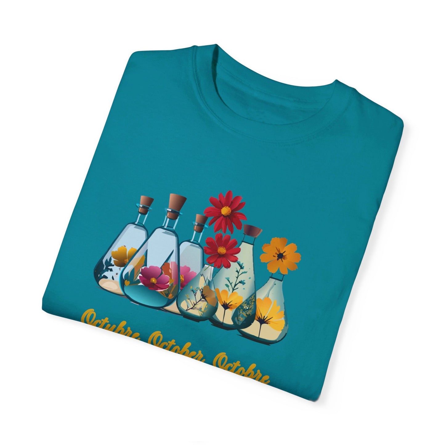 October Inspired Floral T-Shirt Featuring Cosmos