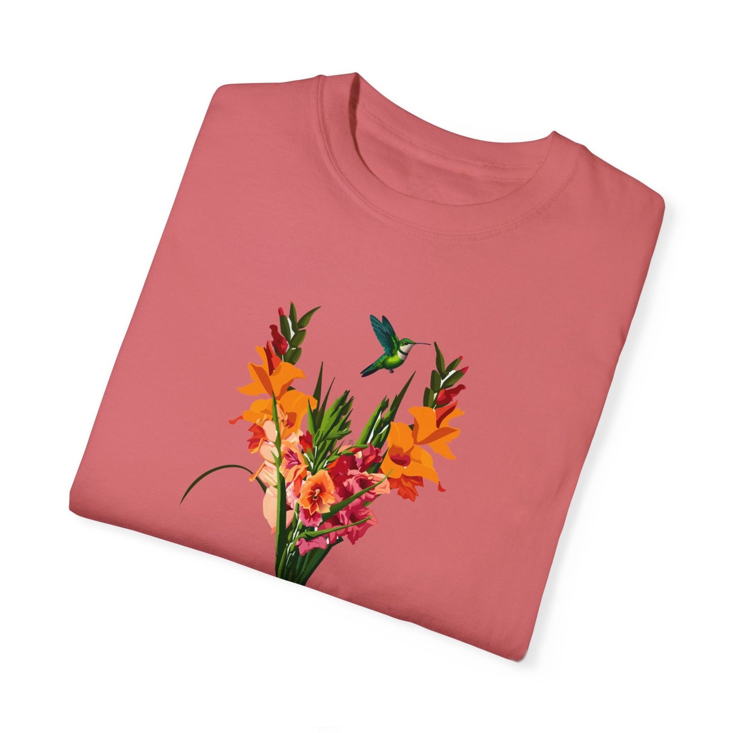 August Inspired Floral T-Shirt Featuring Gladiolus Flowers