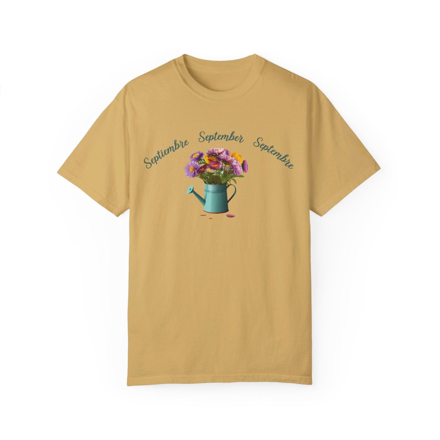 September Inspired Floral T-Shirt Featuring Aster Flowers