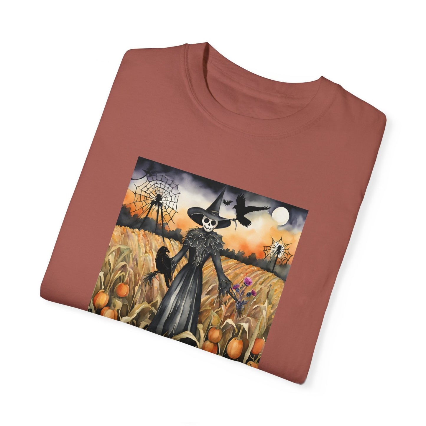 Vintage Inspired Halloween T-Shirt Featuring Scarecrow