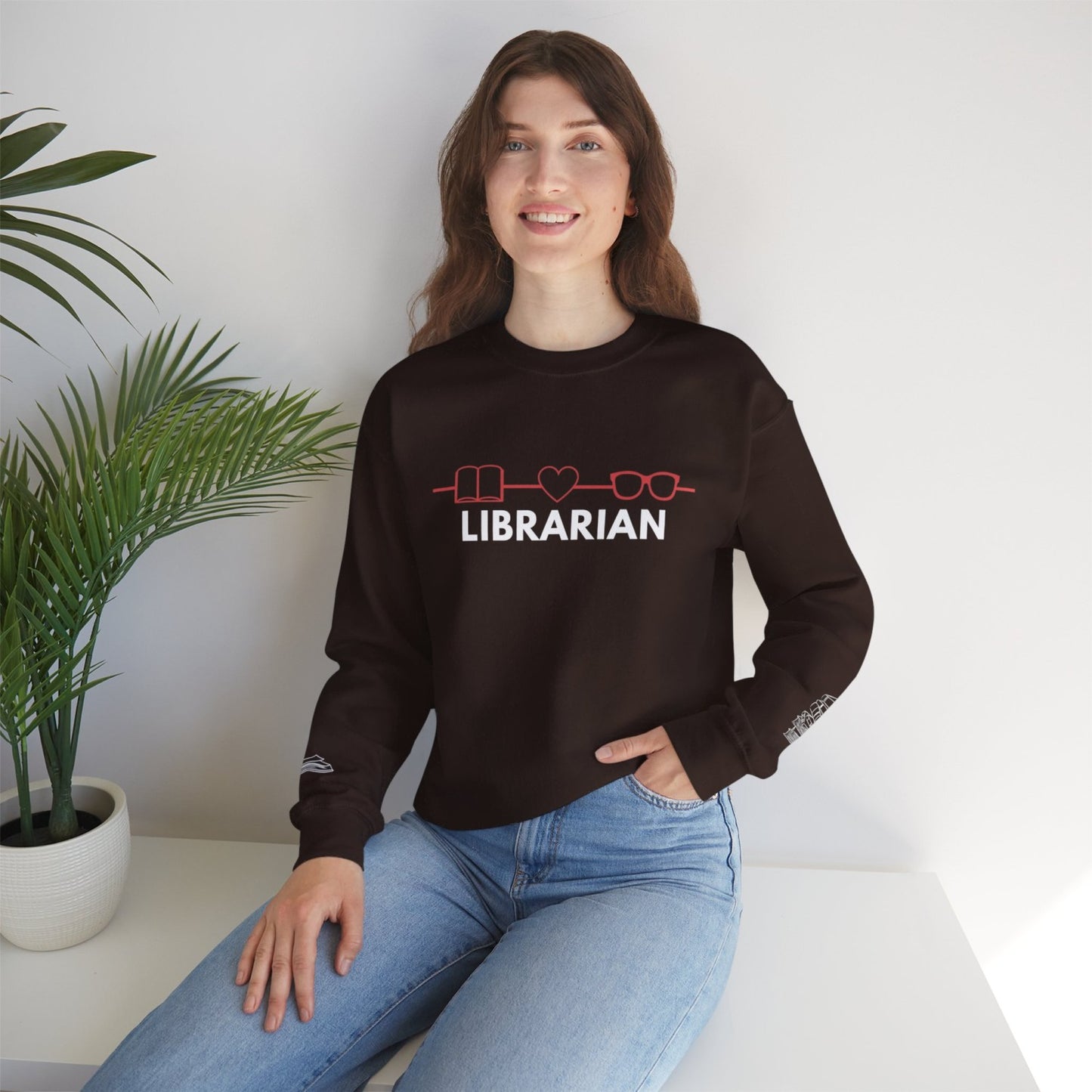 Comfy Librarian Crewneck Sweatshirt