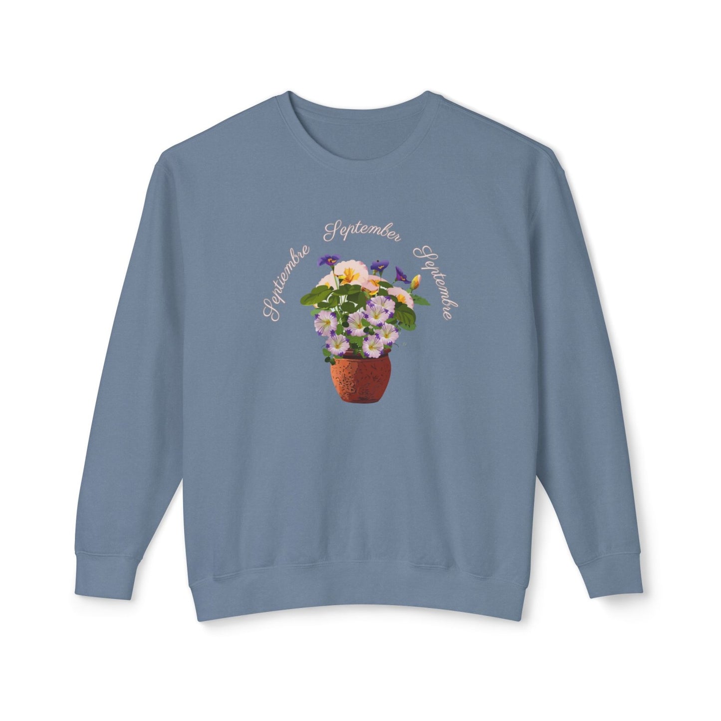 September Inspired Floral Sweatshirt Featuring Morning Glories