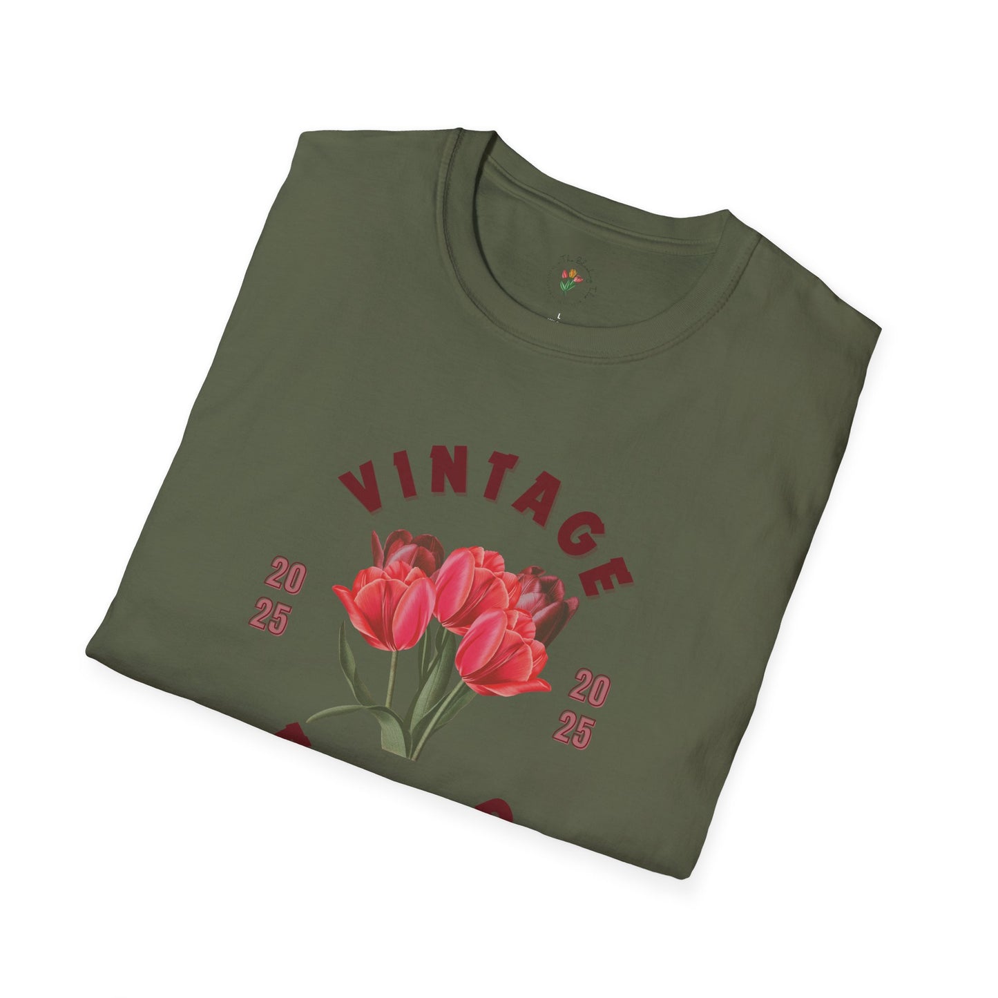 Vintage Flower Spring Inspired Softstyle T-Shirt