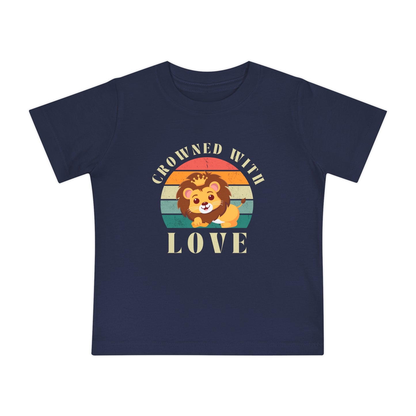 Lovely Crowned Lion Baby Short Sleeve T-Shirt