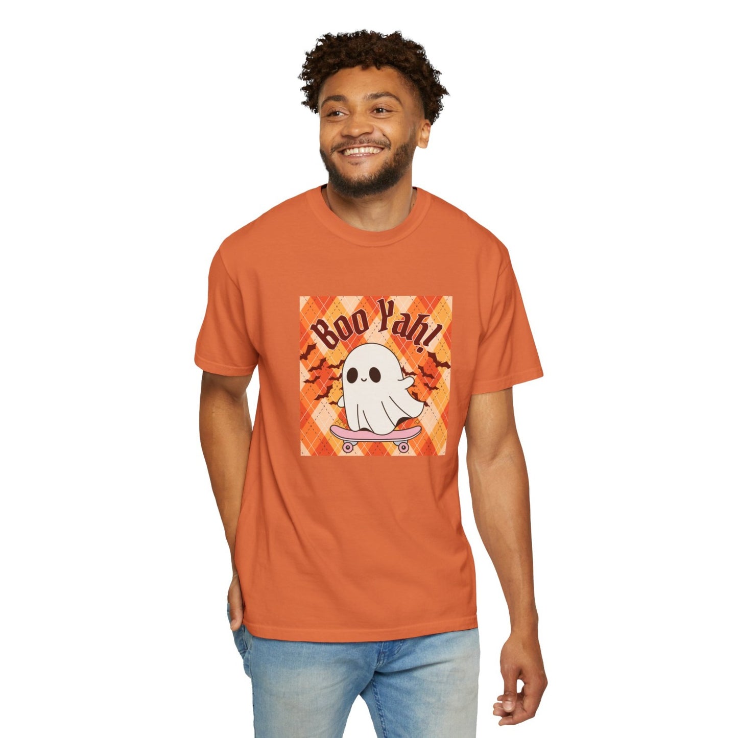 Funny Inspired Halloween T-Shirt Featuring Skater Ghost