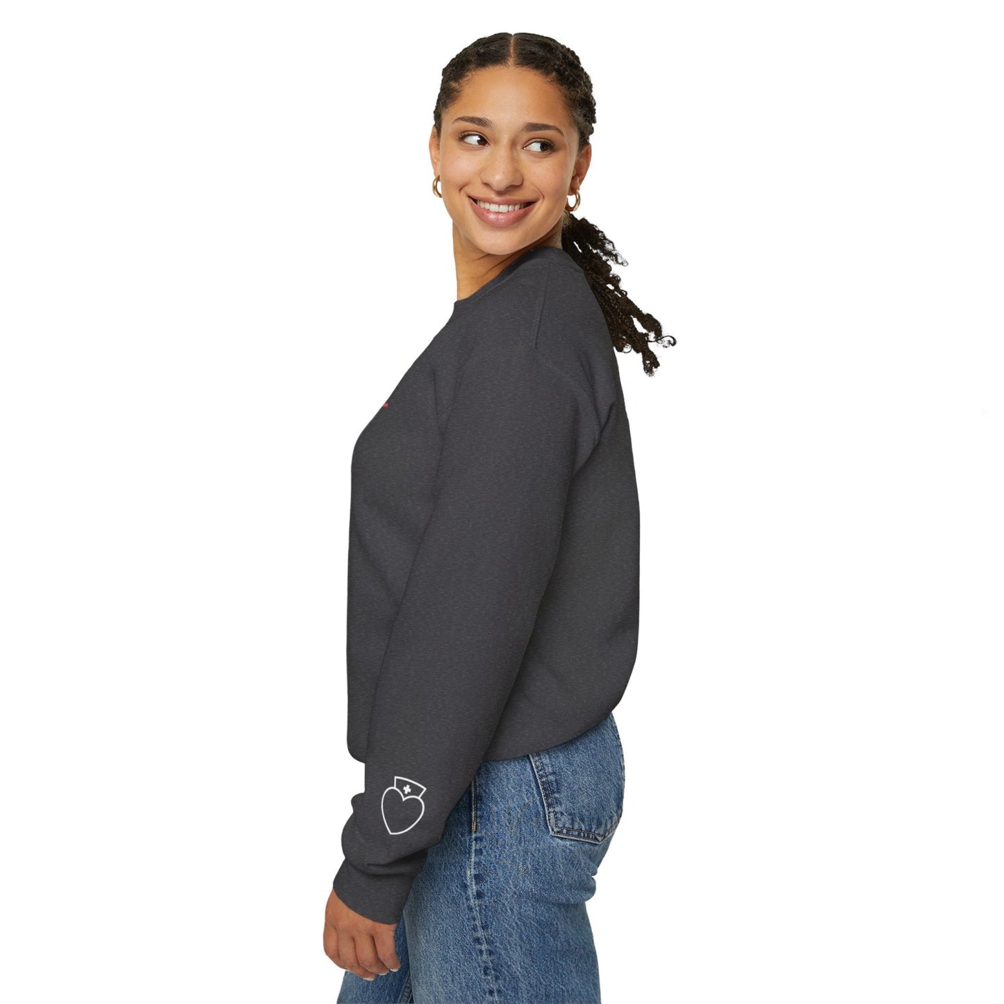 Comfy School Nurse Crewneck Sweatshirt