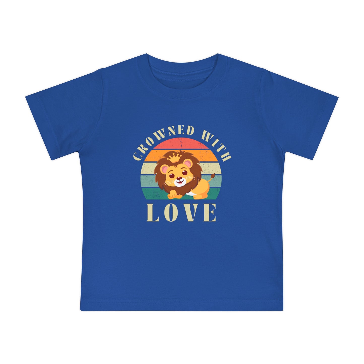 Lovely Crowned Lion Baby Short Sleeve T-Shirt